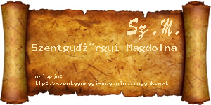 Szentgyörgyi Magdolna névjegykártya